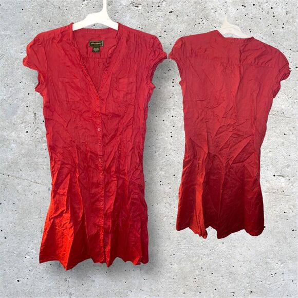 Eddie Bauer women's vintage linen Short dress, Size L petite Sundress - Picture 1 of 4